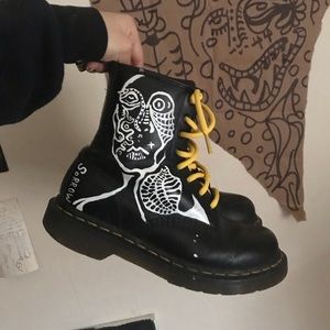 Hand painted doc martens